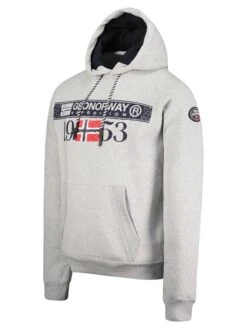 GEOGRAPHICAL NORWAY Hoodie "Fastlife" Grijs -Gstar Kleding Winkel geographical norway hoodie fastlife grijs 2