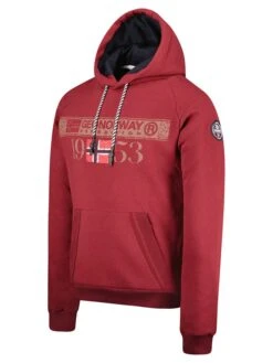 GEOGRAPHICAL NORWAY Hoodie "Fastlife" Rood -Gstar Kleding Winkel geographical norway hoodie fastlife rood 2