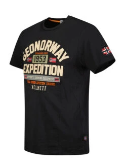 GEOGRAPHICAL NORWAY Shirt "Jermanito" Zwart -Gstar Kleding Winkel geographical norway shirt jermanito zwart 1