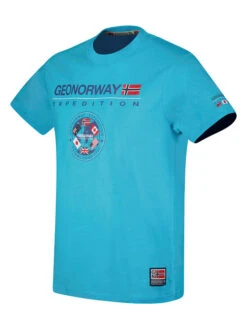 GEOGRAPHICAL NORWAY Shirt "Jvick" Turquoise -Gstar Kleding Winkel geographical norway shirt jvick turquoise 2