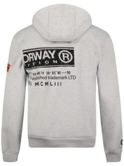 GEOGRAPHICAL NORWAY Sweatvest "Fernando" Grijs -Gstar Kleding Winkel geographical norway sweatvest fernando grijs 1