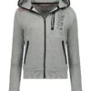 GEOGRAPHICAL NORWAY Sweatvest "Fiona" Grijs -Gstar Kleding Winkel geographical norway sweatvest fiona grijs