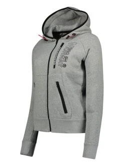 GEOGRAPHICAL NORWAY Sweatvest "Fiona" Grijs -Gstar Kleding Winkel geographical norway sweatvest fiona grijs 2