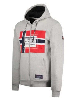 GEOGRAPHICAL NORWAY Sweatvest "Gabriac" Grijs -Gstar Kleding Winkel geographical norway sweatvest gabriac grijs 2