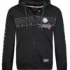 GEOGRAPHICAL NORWAY Sweatvest "Galette" Zwart