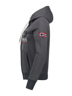 GEOGRAPHICAL NORWAY Sweatvest "Gapical" Donkergrijs -Gstar Kleding Winkel geographical norway sweatvest gapical donkergrijs 3