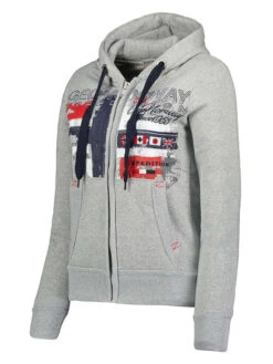 GEOGRAPHICAL NORWAY Sweatvest "Getchup" Grijs -Gstar Kleding Winkel geographical norway sweatvest getchup grijs 1