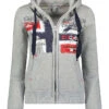 GEOGRAPHICAL NORWAY Sweatvest "Getchup" Grijs -Gstar Kleding Winkel geographical norway sweatvest getchup grijs