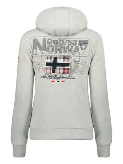 GEOGRAPHICAL NORWAY Sweatvest "Glacier" Grijs -Gstar Kleding Winkel geographical norway sweatvest glacier grijs 1