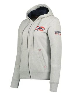 GEOGRAPHICAL NORWAY Sweatvest "Glacier" Grijs -Gstar Kleding Winkel geographical norway sweatvest glacier grijs 2