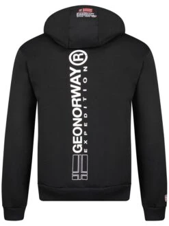 GEOGRAPHICAL NORWAY Sweatvest "Gyan" Zwart -Gstar Kleding Winkel geographical norway sweatvest gyan zwart 1