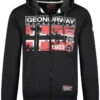 GEOGRAPHICAL NORWAY Sweatvest "Gyan" Zwart -Gstar Kleding Winkel geographical norway sweatvest gyan zwart