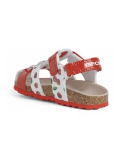 Geox Enkelsandalen "Chalki" Zilverkleurig/rood -Gstar Kleding Winkel geox enkelsandalen chalki zilverkleurig rood 2