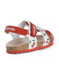 Geox Enkelsandalen "Chalki" Zilverkleurig/rood -Gstar Kleding Winkel geox enkelsandalen chalki zilverkleurig rood 3