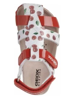 Geox Enkelsandalen "Chalki" Zilverkleurig/rood -Gstar Kleding Winkel geox enkelsandalen chalki zilverkleurig rood 4
