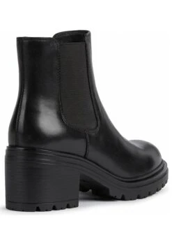 Geox Leren Chelseaboots "Damiana" Zwart -Gstar Kleding Winkel geox leren chelseaboots damiana zwart 3