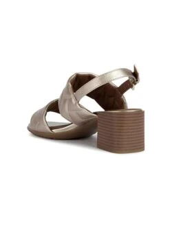 Geox Leren Haksandalen "Marykarmen" Goudkleurig -Gstar Kleding Winkel geox leren haksandalen marykarmen goudkleurig 2