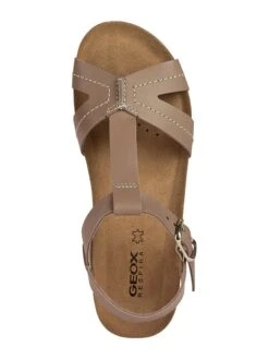 Geox Leren Haksandalen "Sthellae" Beige -Gstar Kleding Winkel geox leren haksandalen sthellae beige 4