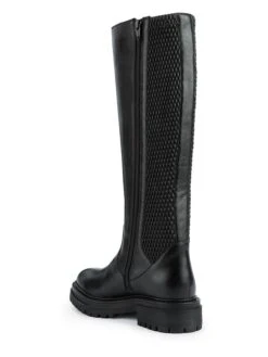 Geox Leren Laarzen "Iridea" Zwart -Gstar Kleding Winkel geox leren laarzen iridea zwart 2