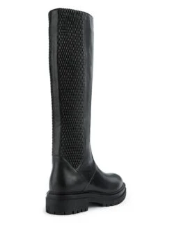 Geox Leren Laarzen "Iridea" Zwart -Gstar Kleding Winkel geox leren laarzen iridea zwart 3