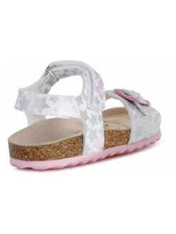 Geox Sandalen "Chalki" Wit/zilverkleurig -Gstar Kleding Winkel geox sandalen chalki wit zilverkleurig 3