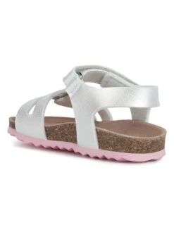 Geox Sandalen "Chalki" Zilverkleurig -Gstar Kleding Winkel geox sandalen chalki zilverkleurig 2
