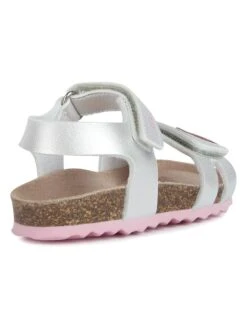 Geox Sandalen "Chalki" Zilverkleurig -Gstar Kleding Winkel geox sandalen chalki zilverkleurig 3