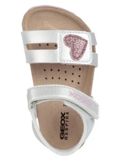 Geox Sandalen "Chalki" Zilverkleurig -Gstar Kleding Winkel geox sandalen chalki zilverkleurig 4
