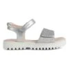 Geox Sandalen "Coralie" Zilverkleurig -Gstar Kleding Winkel geox sandalen coralie zilverkleurig