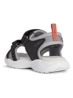Geox Sandalen "Splush" Zwart/lichtblauw -Gstar Kleding Winkel geox sandalen splush zwart lichtblauw 2