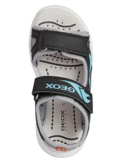 Geox Sandalen "Splush" Zwart/lichtblauw -Gstar Kleding Winkel geox sandalen splush zwart lichtblauw 4