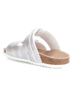 Geox Slippers "Adriel" Zilverkleurig -Gstar Kleding Winkel geox slippers adriel zilverkleurig 2