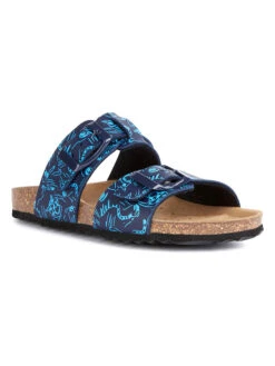 Geox Slippers "Ghita" Blauw -Gstar Kleding Winkel geox slippers ghita blauw 1