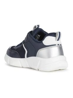 Geox Sneakers "Aril" Donkerblauw/zilverkleurig -Gstar Kleding Winkel geox sneakers aril donkerblauw zilverkleurig 2