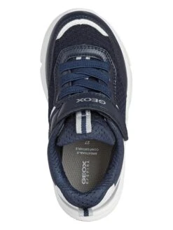 Geox Sneakers "Aril" Donkerblauw/zilverkleurig -Gstar Kleding Winkel geox sneakers aril donkerblauw zilverkleurig 4