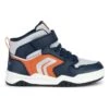 Geox Sneakers "Perth" Wit/blauw/oranje -Gstar Kleding Winkel geox sneakers perth wit blauw oranje