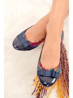 Ballerina's Donkerblauw/meerkleurig -Gstar Kleding Winkel gerois ballerinas donkerblauw meerkleurig 3