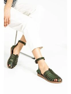 Enkelsandalen Olijfgroen -Gstar Kleding Winkel gerois enkelsandalen olijfgroen 2