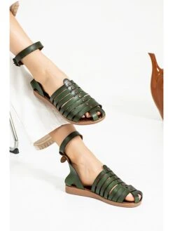 Enkelsandalen Olijfgroen -Gstar Kleding Winkel gerois enkelsandalen olijfgroen 3