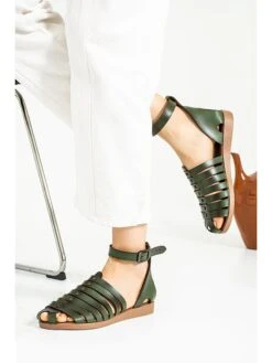 Enkelsandalen Olijfgroen -Gstar Kleding Winkel gerois enkelsandalen olijfgroen 4