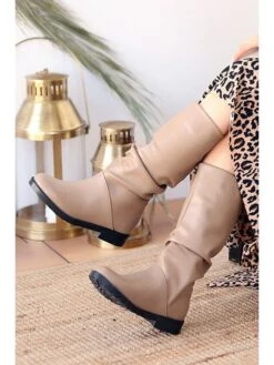 Laarzen Beige/grijs -Gstar Kleding Winkel gerois laarzen beige grijs 1