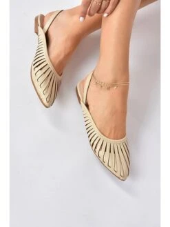 Slingballerina's Crème -Gstar Kleding Winkel gerois slingballerinas creme 3