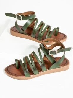 Teensandalen Olijfgroen -Gstar Kleding Winkel gerois teensandalen olijfgroen 1
