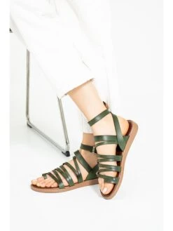 Teensandalen Olijfgroen -Gstar Kleding Winkel gerois teensandalen olijfgroen 2