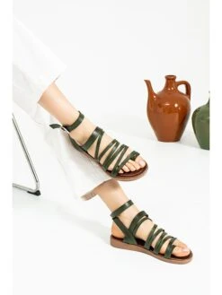 Teensandalen Olijfgroen -Gstar Kleding Winkel gerois teensandalen olijfgroen 3