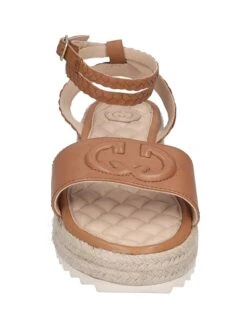 Gerry Weber Leren Haksandalen Lichtbruin -Gstar Kleding Winkel gerry weber leren haksandalen lichtbruin 3