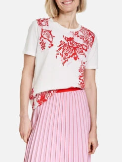 Gerry Weber Shirt Wit/roze -Gstar Kleding Winkel gerry weber shirt wit roze 2