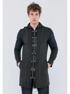 Tussenmantel Zwart/kaki -Gstar Kleding Winkel giorgio di mare tussenmantel zwart kaki 1