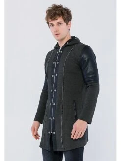 Tussenmantel Zwart/kaki -Gstar Kleding Winkel giorgio di mare tussenmantel zwart kaki 2