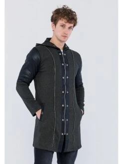 Tussenmantel Zwart/kaki -Gstar Kleding Winkel giorgio di mare tussenmantel zwart kaki 3